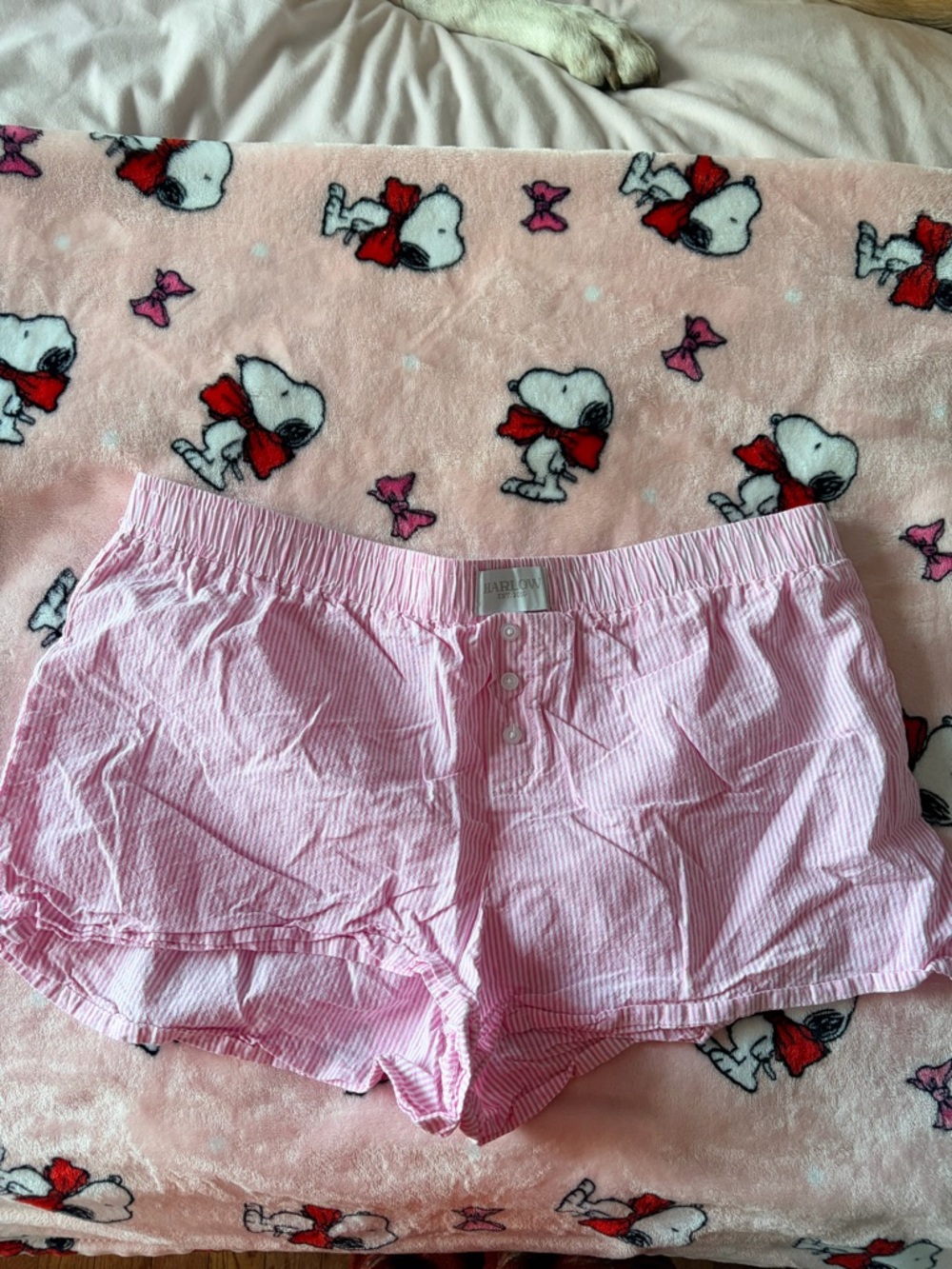 Pink Striped Pajama Shorts